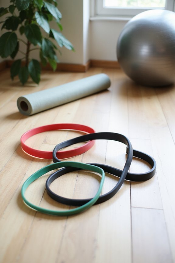 structured resistance band core workout